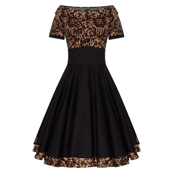 Dolly & Dotty Darlene Dress in Leopard Print - Picture 3 of 3